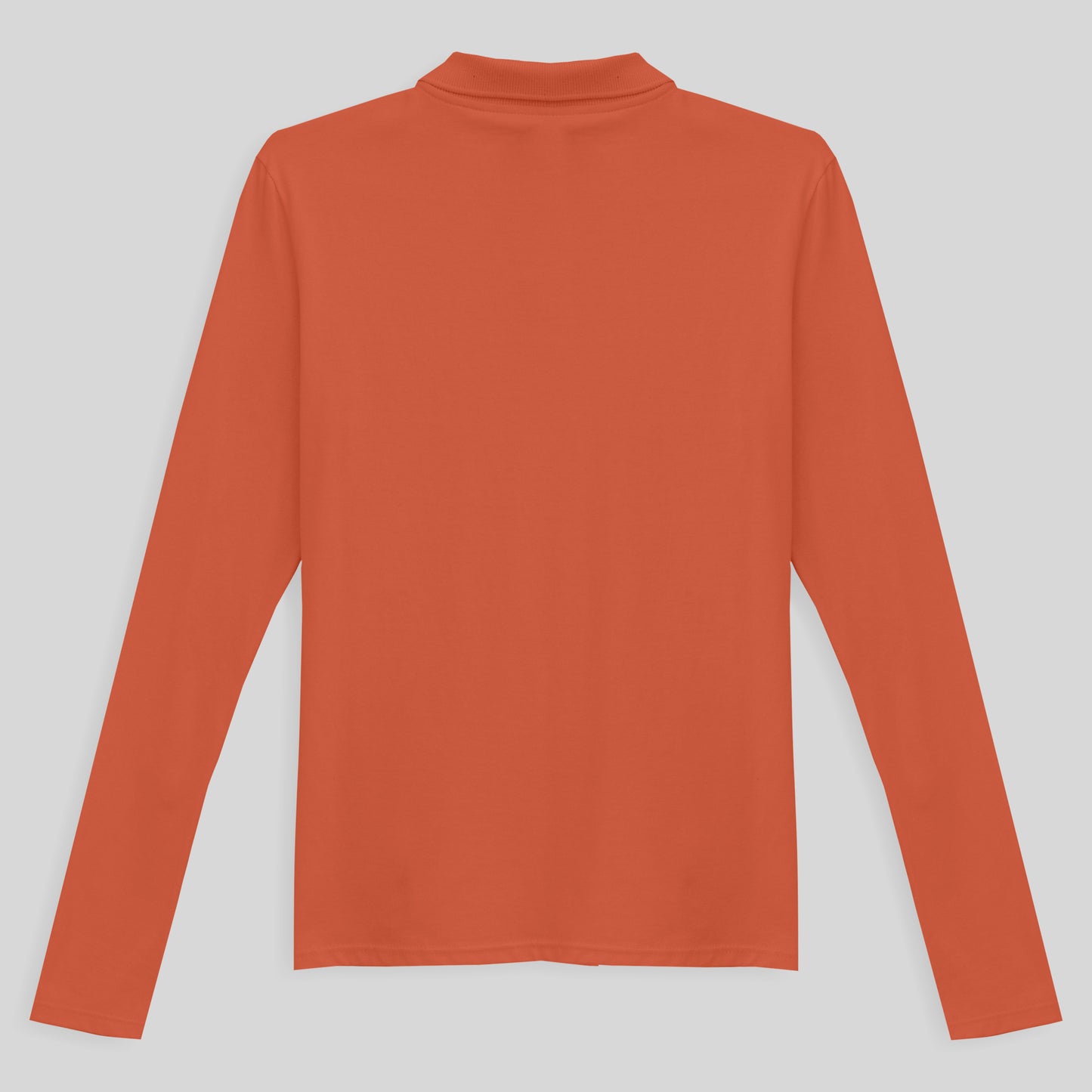 Camisa Polo Manga Longa Feminina - Laranja Coral