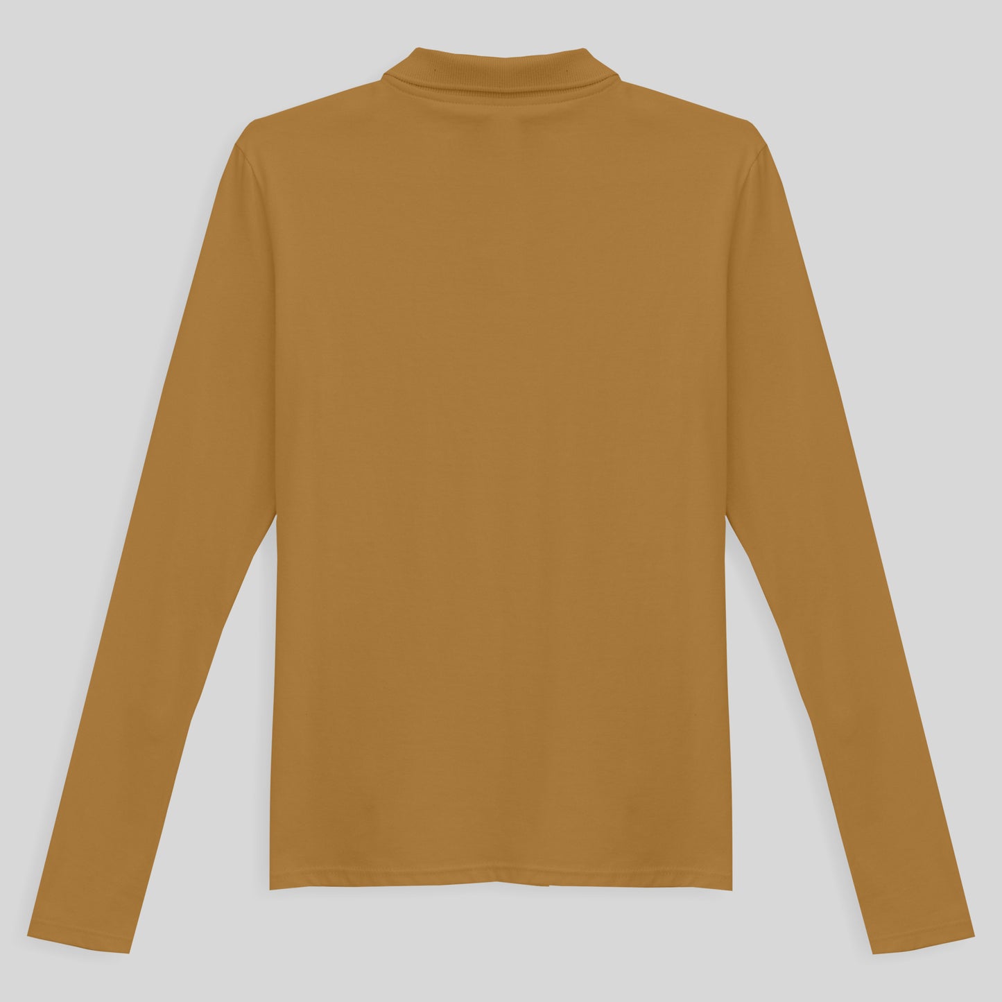 Camisa Polo Manga Longa Feminina - Ocre