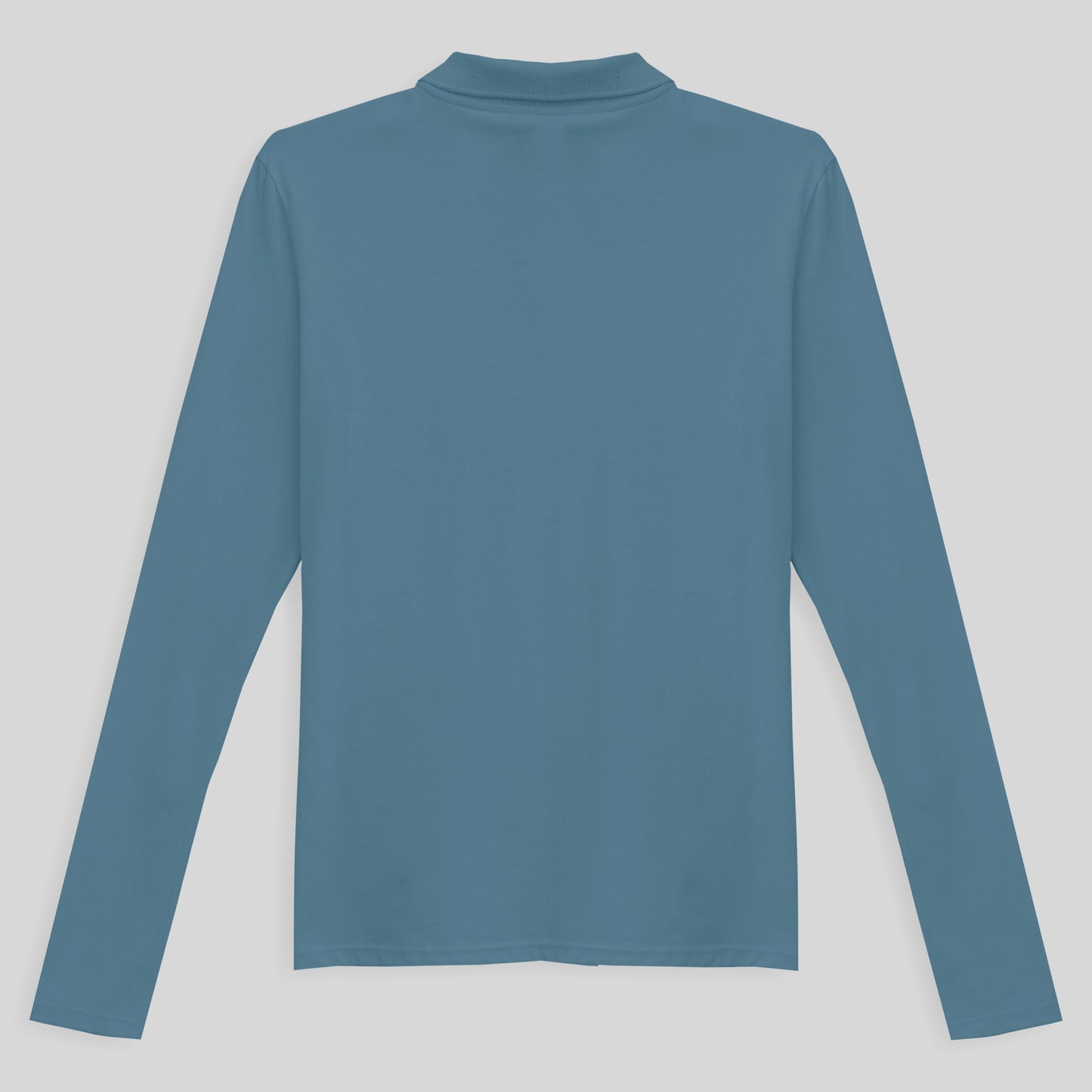 Camisa Polo Manga Longa Feminina - Azul Celeste