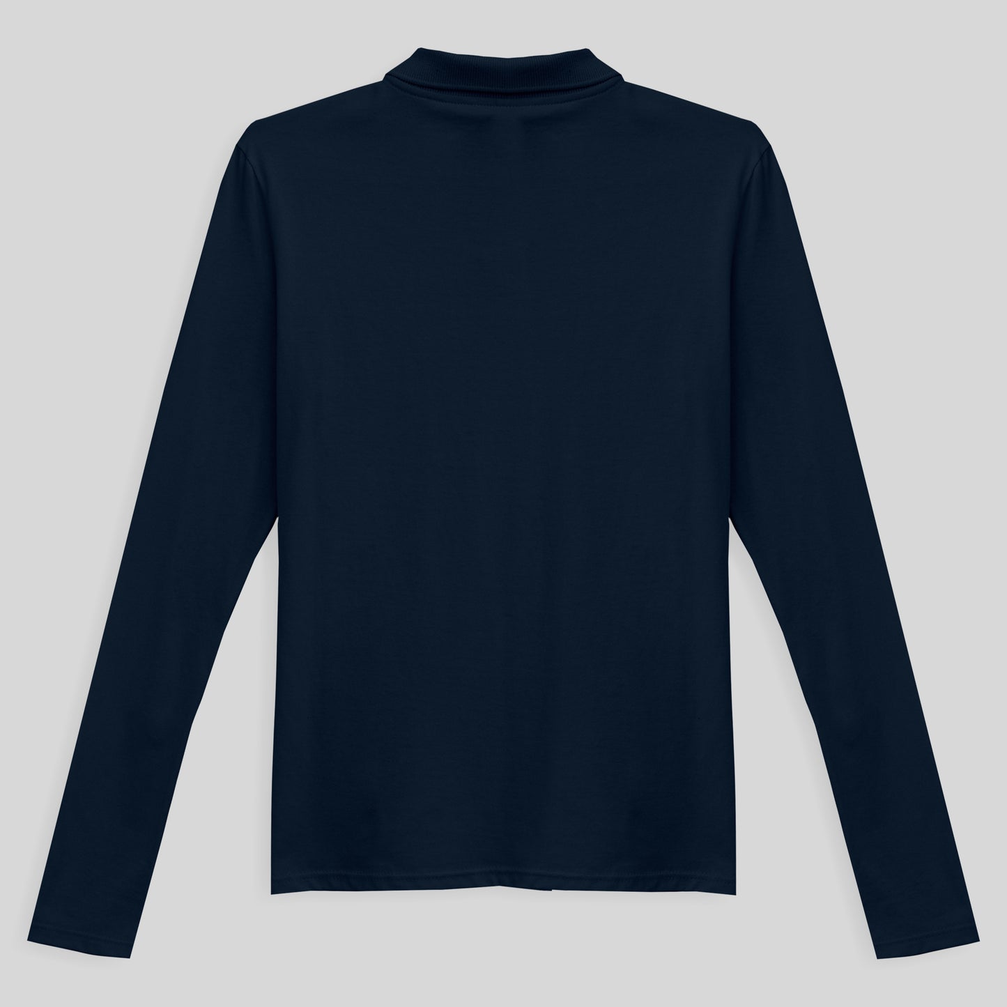 Camisa Polo Manga Longa Feminina - Azul Marinho