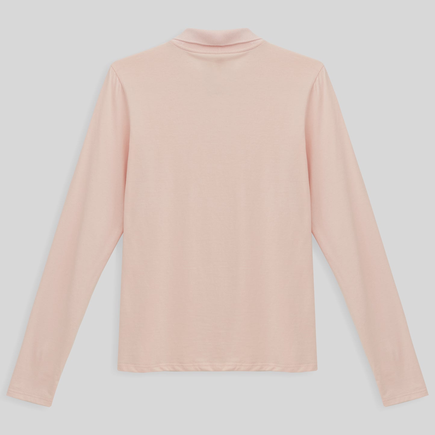 Camisa Polo Manga Longa Feminina - Rosa Pastel