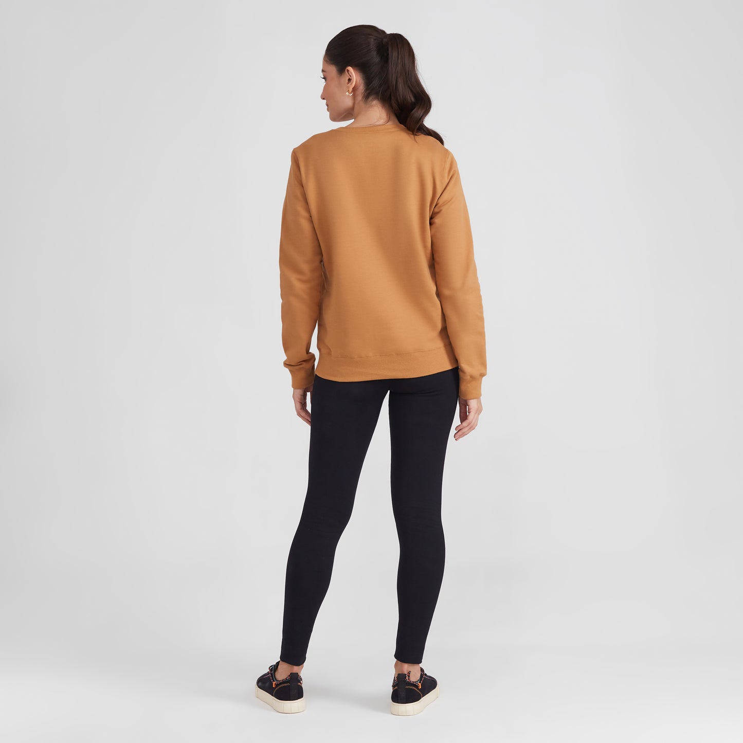 Blusão Moletom Flanelado Feminino - Ocre