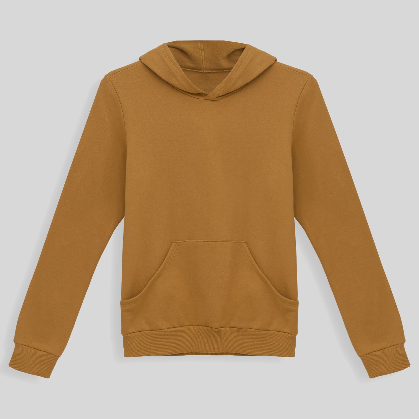 Blusão Moletom Flanelado Capuz Feminino - Ocre