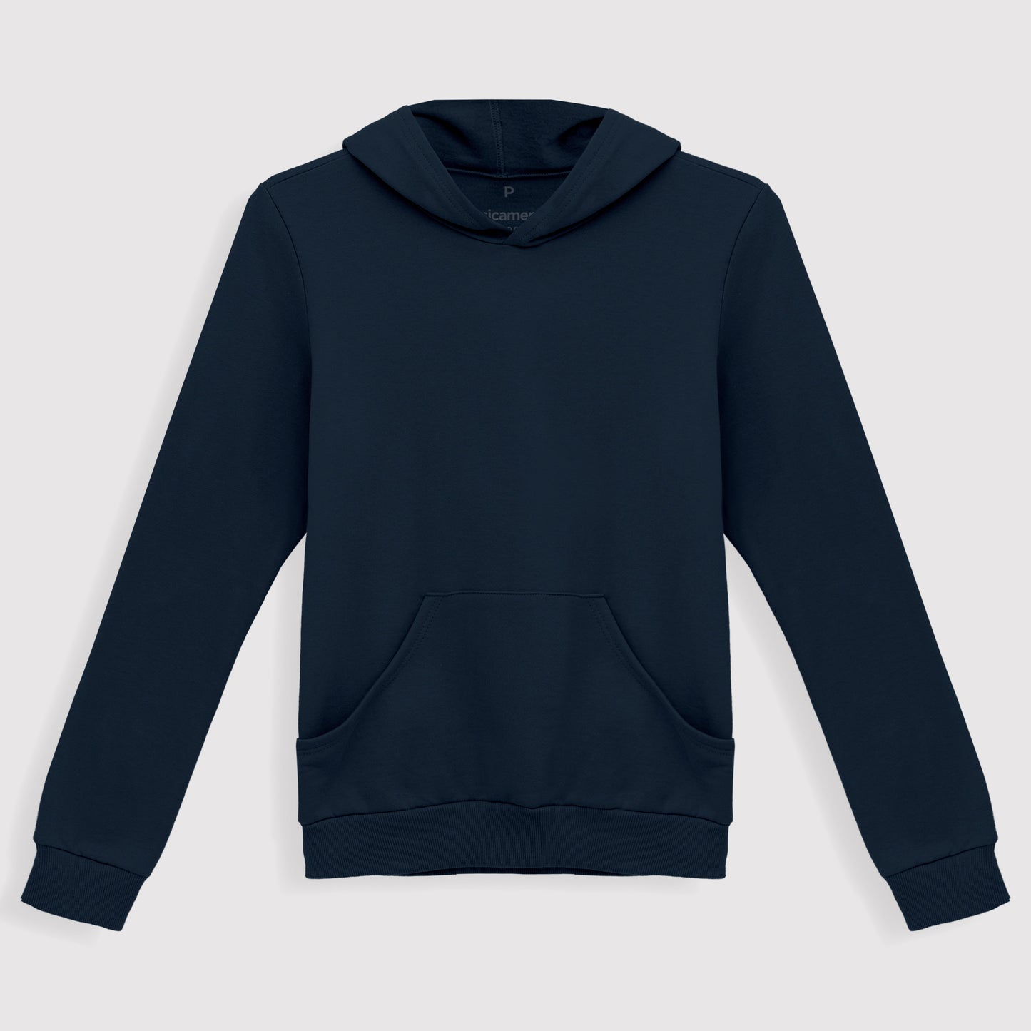 Blusão Moletom Flanelado Capuz Feminino - Azul Marinho