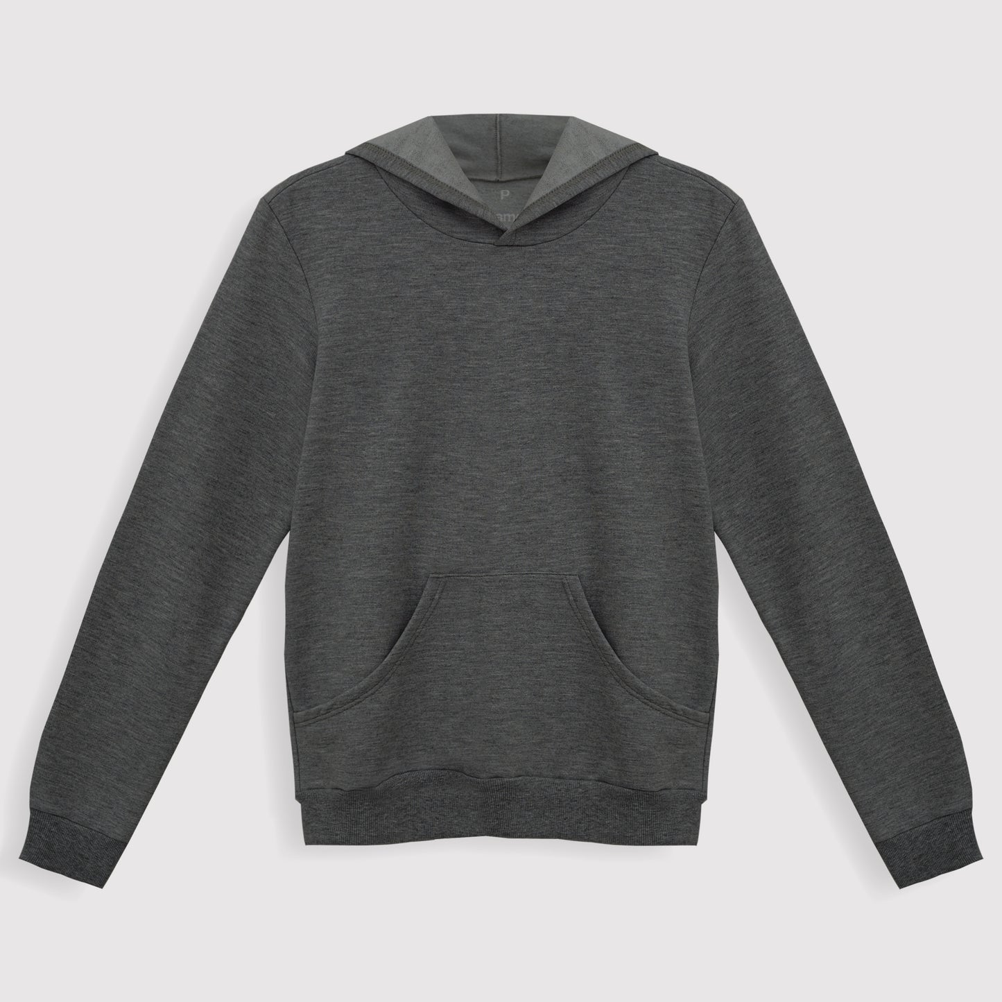 Blusão Moletom Flanelado Capuz Feminino - Mescla Escuro
