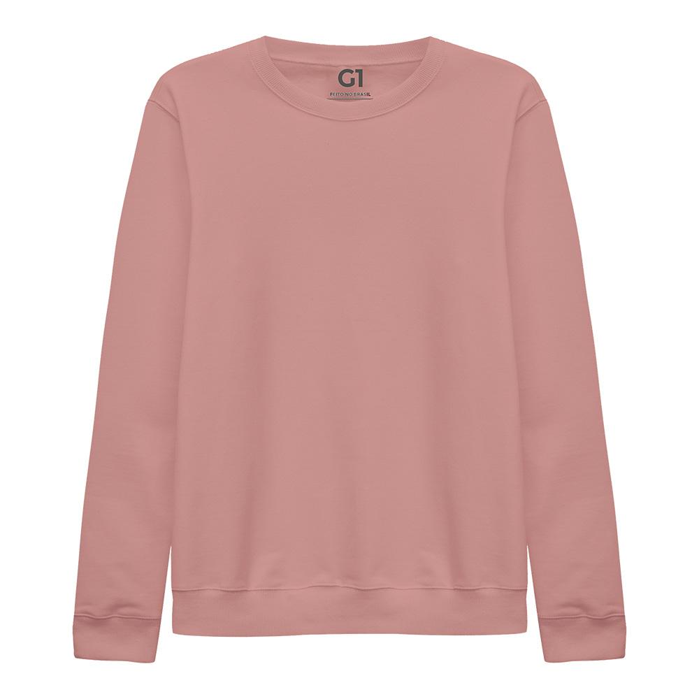 Blusão Moletom Flanelado Plus Feminino - Rose