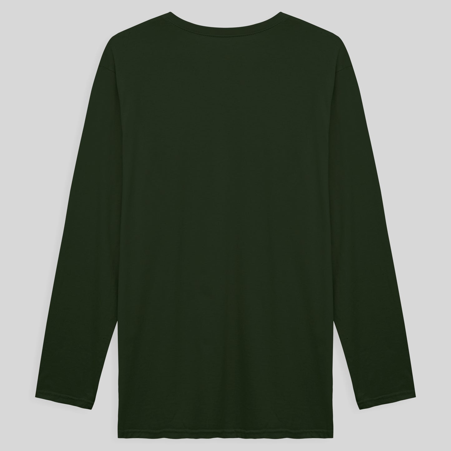 Camiseta Básica Manga Longa Plus Masculina - Verde Selva