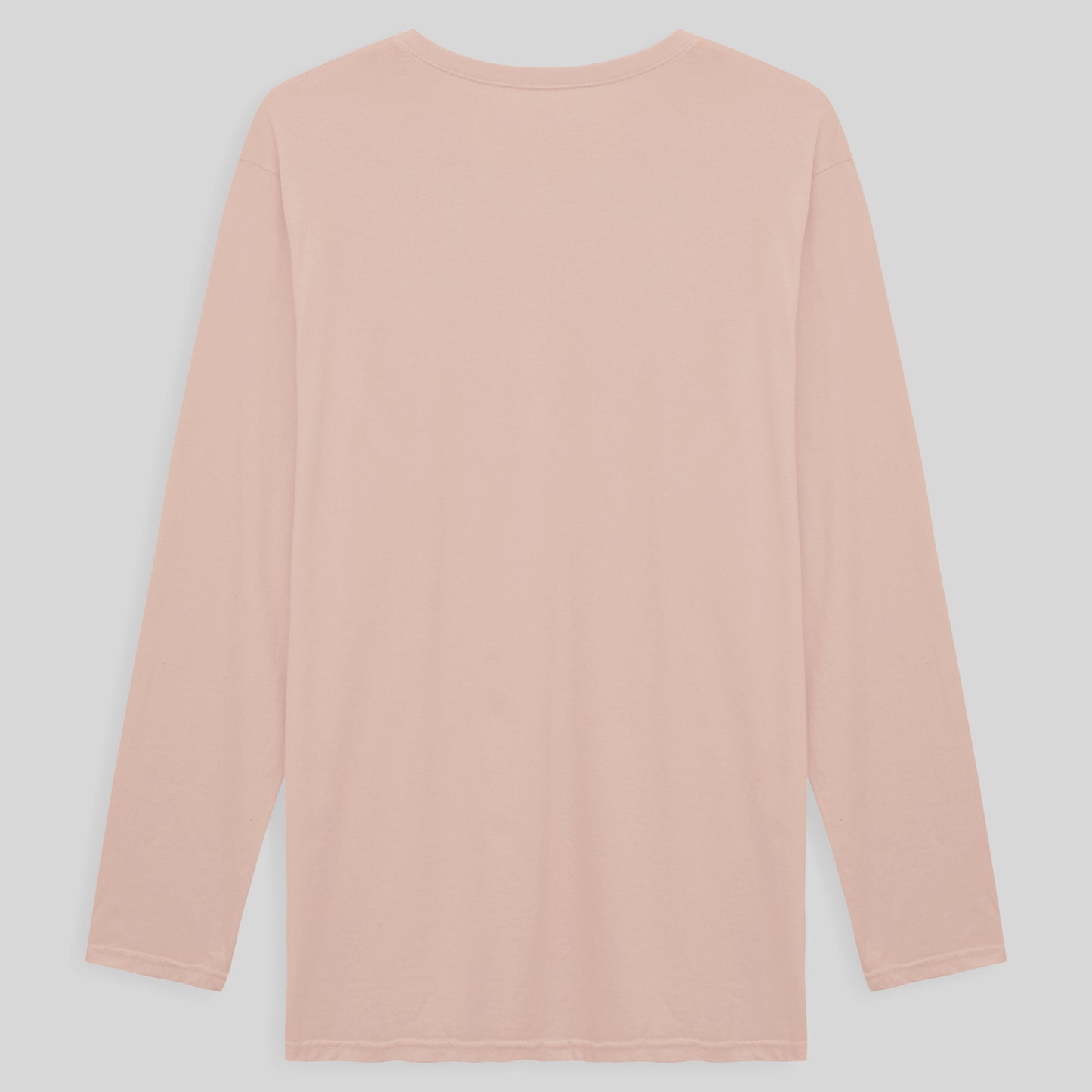Camiseta Básica Manga Longa Plus Masculina - Rosa Pastel