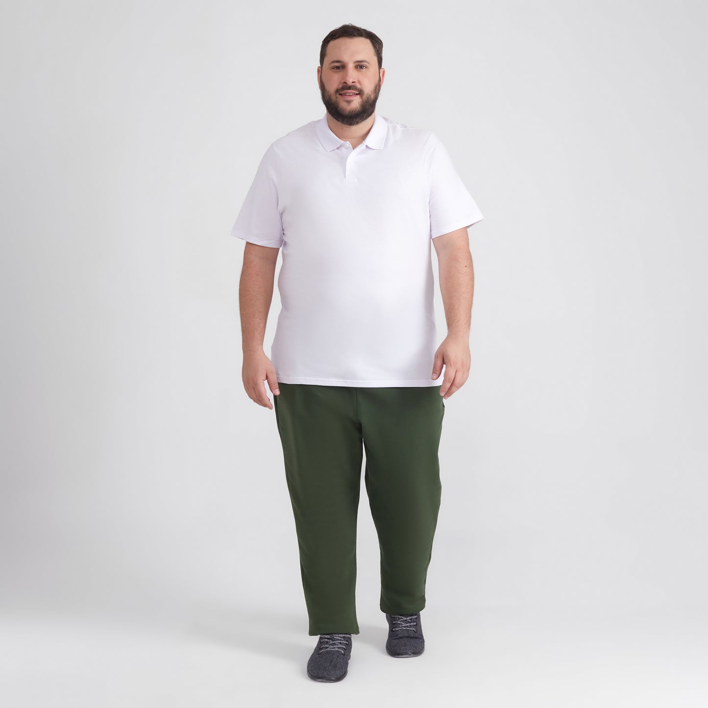 Camisa Polo Plus Masculina - Branco