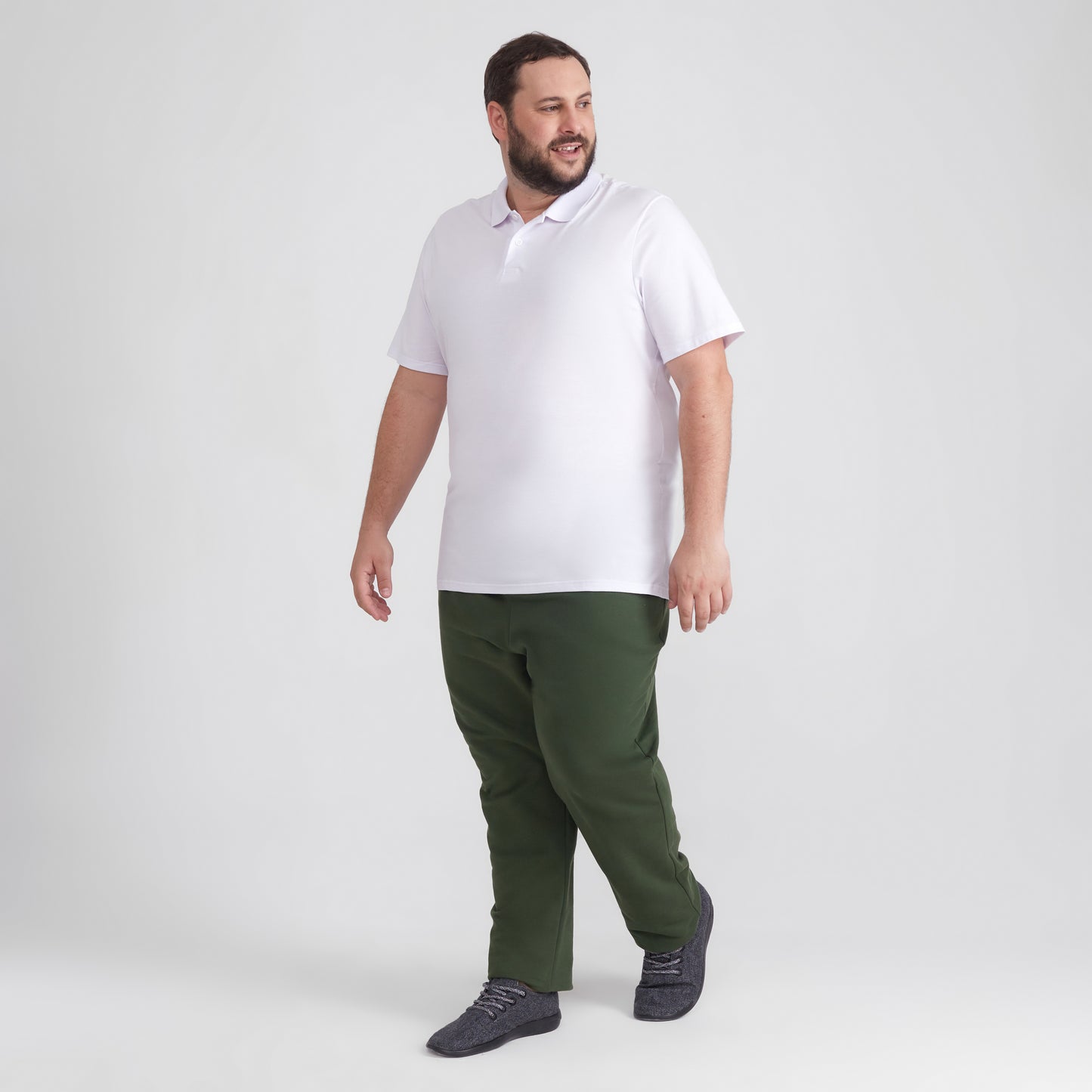Camisa Polo Plus Masculina - Branco