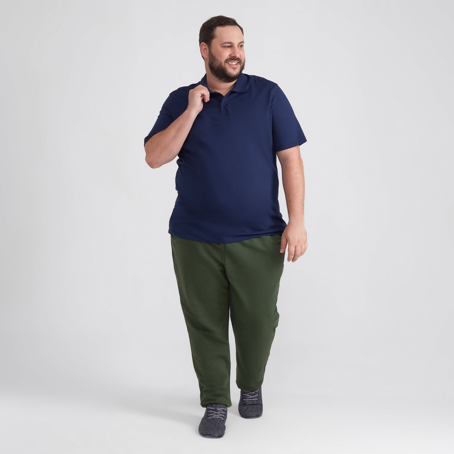 Camisa Polo Plus Masculina - Azul Marinho