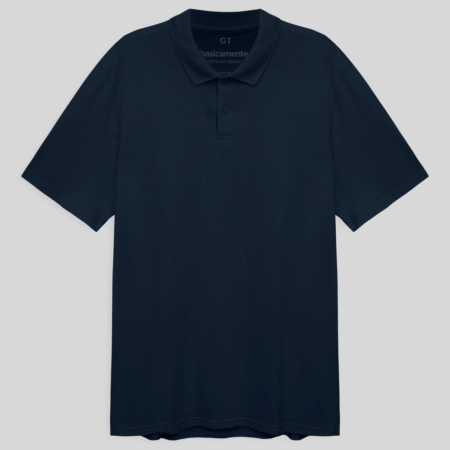 Camisa Polo Plus Masculina - Azul Marinho