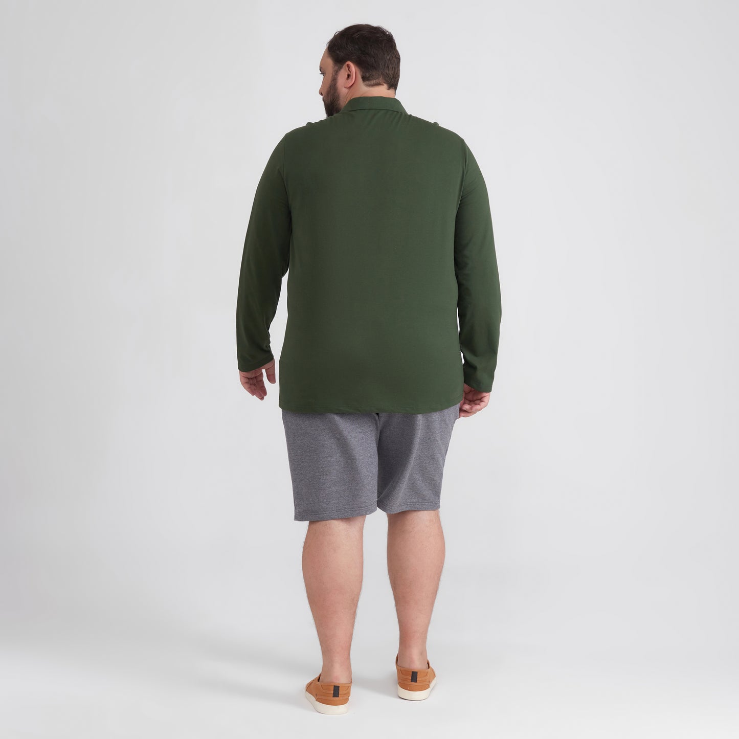 Camisa Polo Ml Plus Masculina - Verde Selva