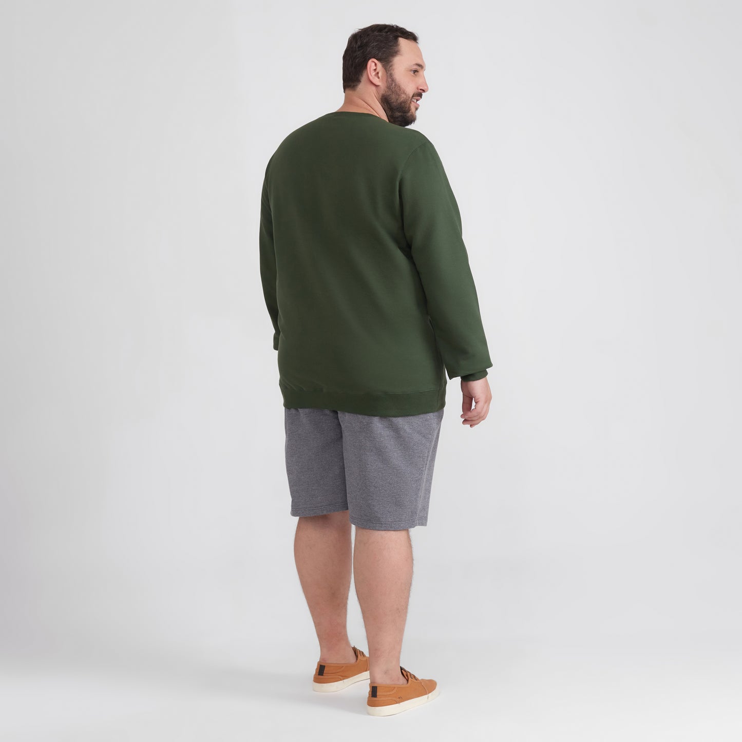 Blusão Moletom Flanelado Plus Masculino - Verde Selva