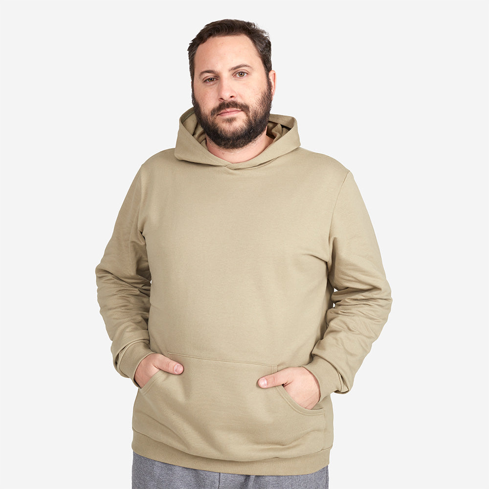 Blusão Moletom Flanelado Capuz Plus Masculino - Verde Salvia