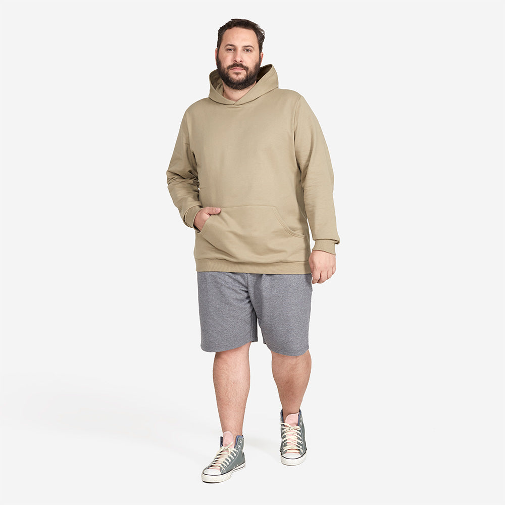 Blusão Moletom Flanelado Capuz Plus Masculino - Verde Salvia