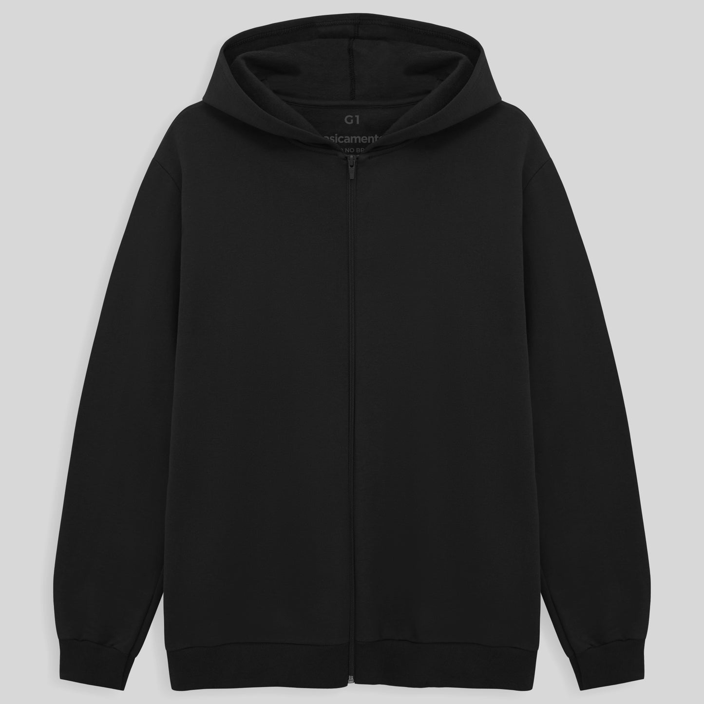 Jaqueta Moletom Flanelado Plus Masculina - Preto