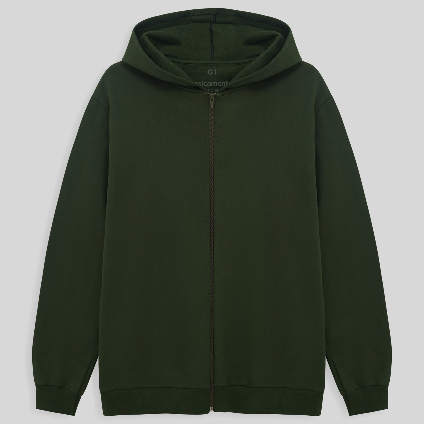 Jaqueta Moletom Flanelado Plus Masculina - Verde Selva