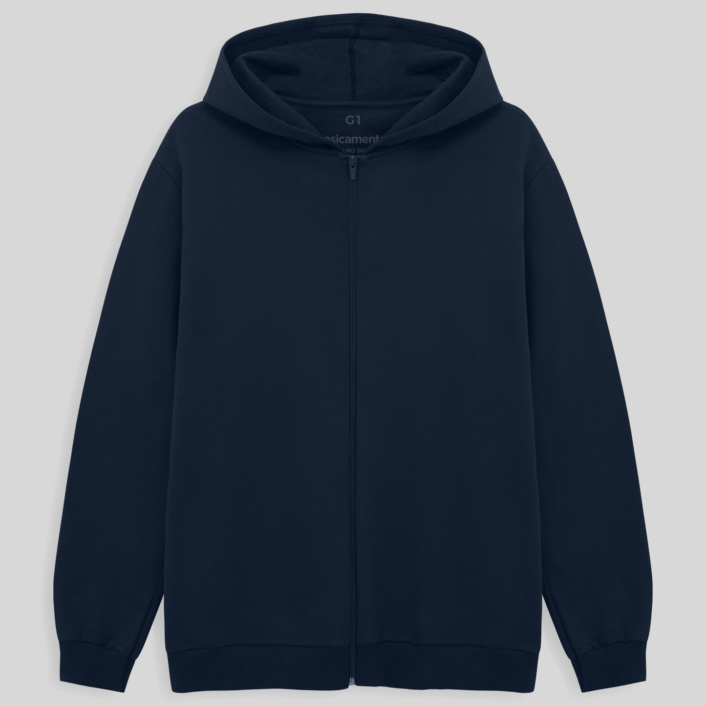 Jaqueta Moletom Flanelado Plus Masculina - Azul Marinho