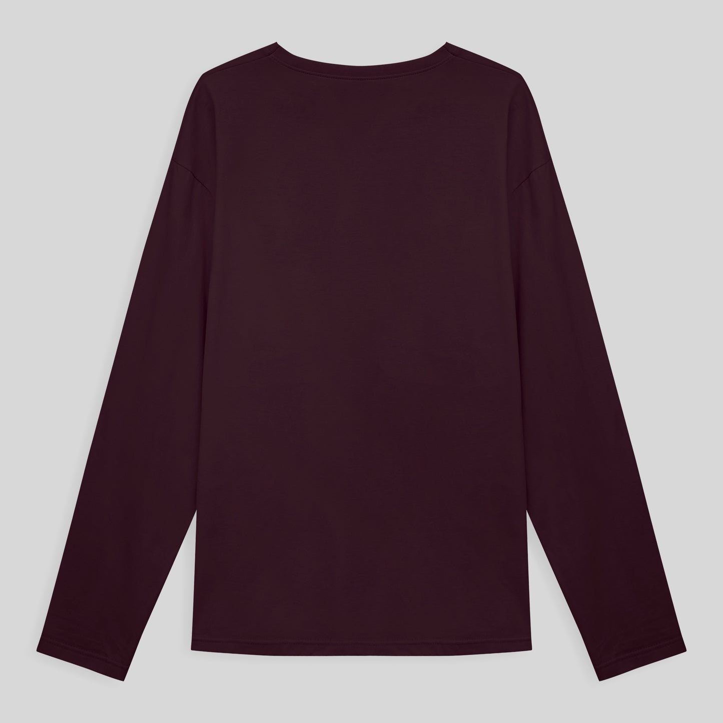 Camiseta Básica Manga Longa Masculina - Vermelho Vinho