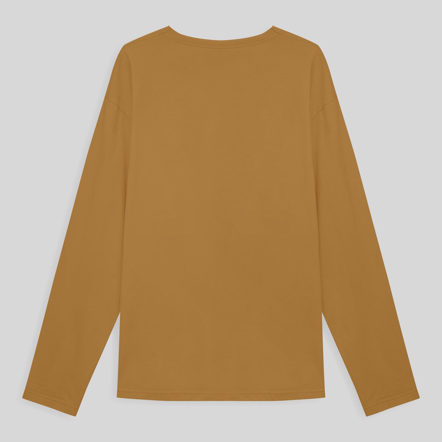 Camiseta Básica Manga Longa Masculina - Ocre
