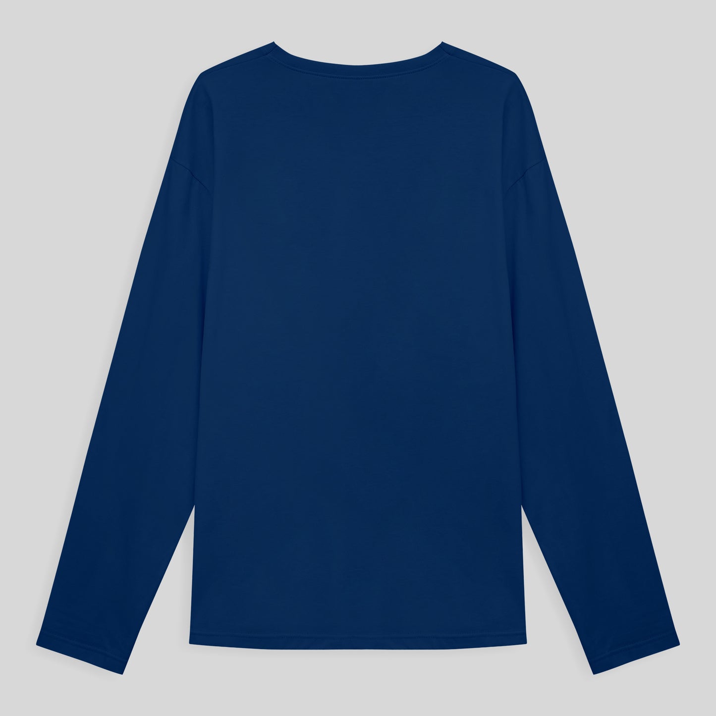 Camiseta Básica Manga Longa Masculina - Azul Bic