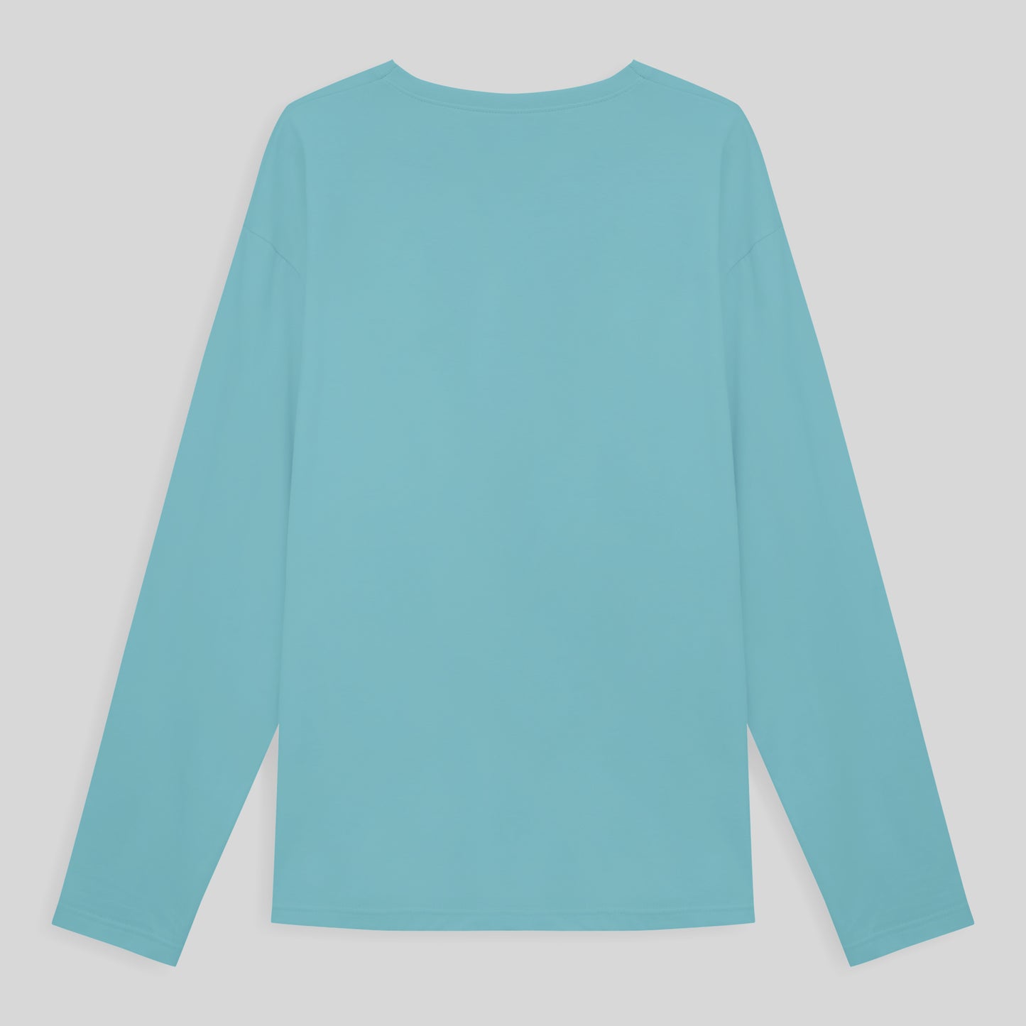 Camiseta Básica Manga Longa Masculina - Azul Claro