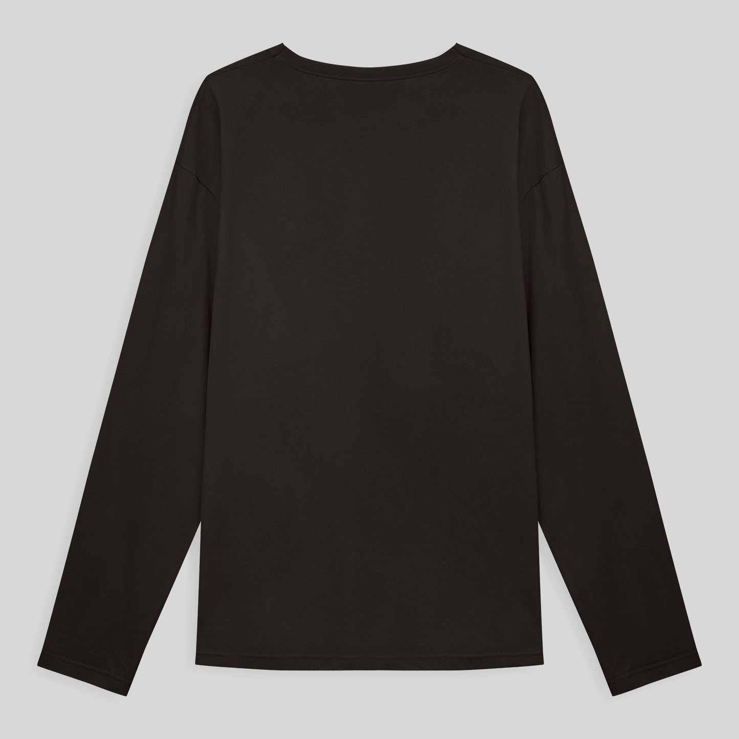 Camiseta Básica Manga Longa Masculina - Marrom
