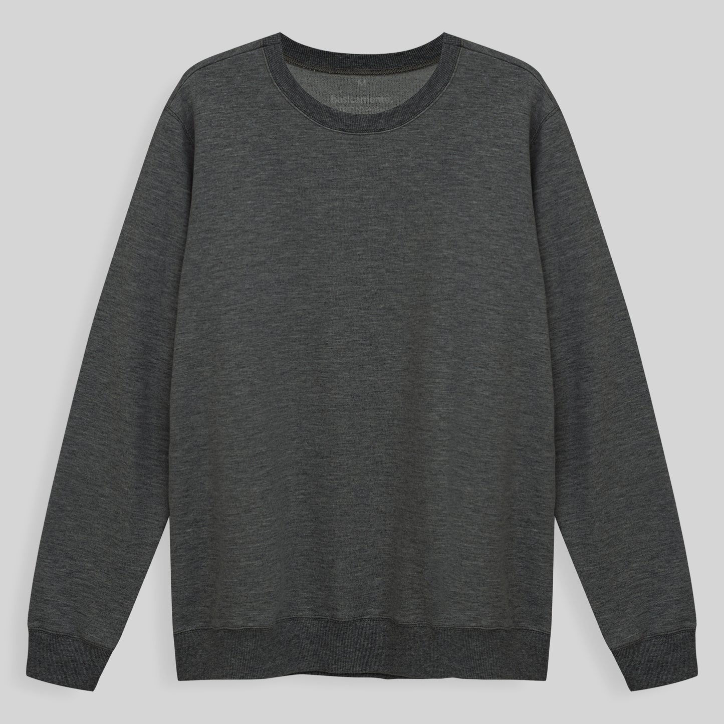 Blusão Moletom Flanelado Masculino - Mescla Escuro