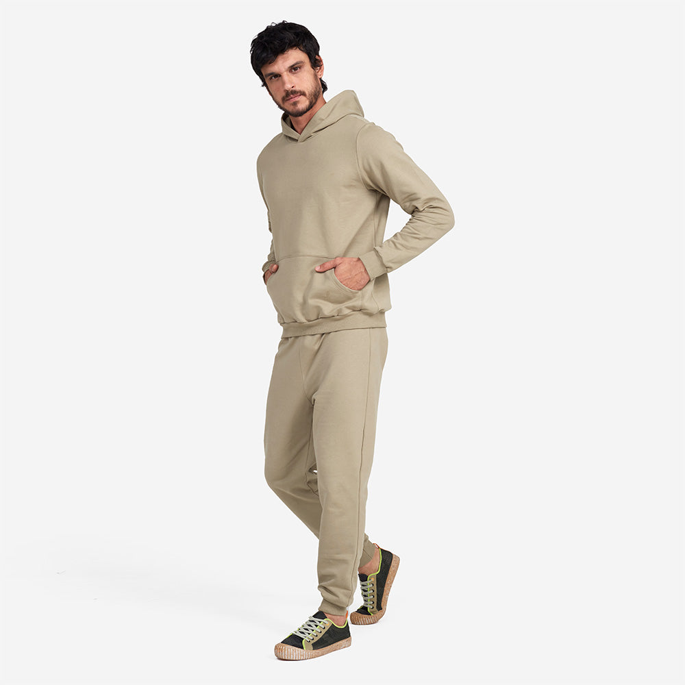 Blusão Moletom Flanelado Capuz Masculino - Verde Salvia