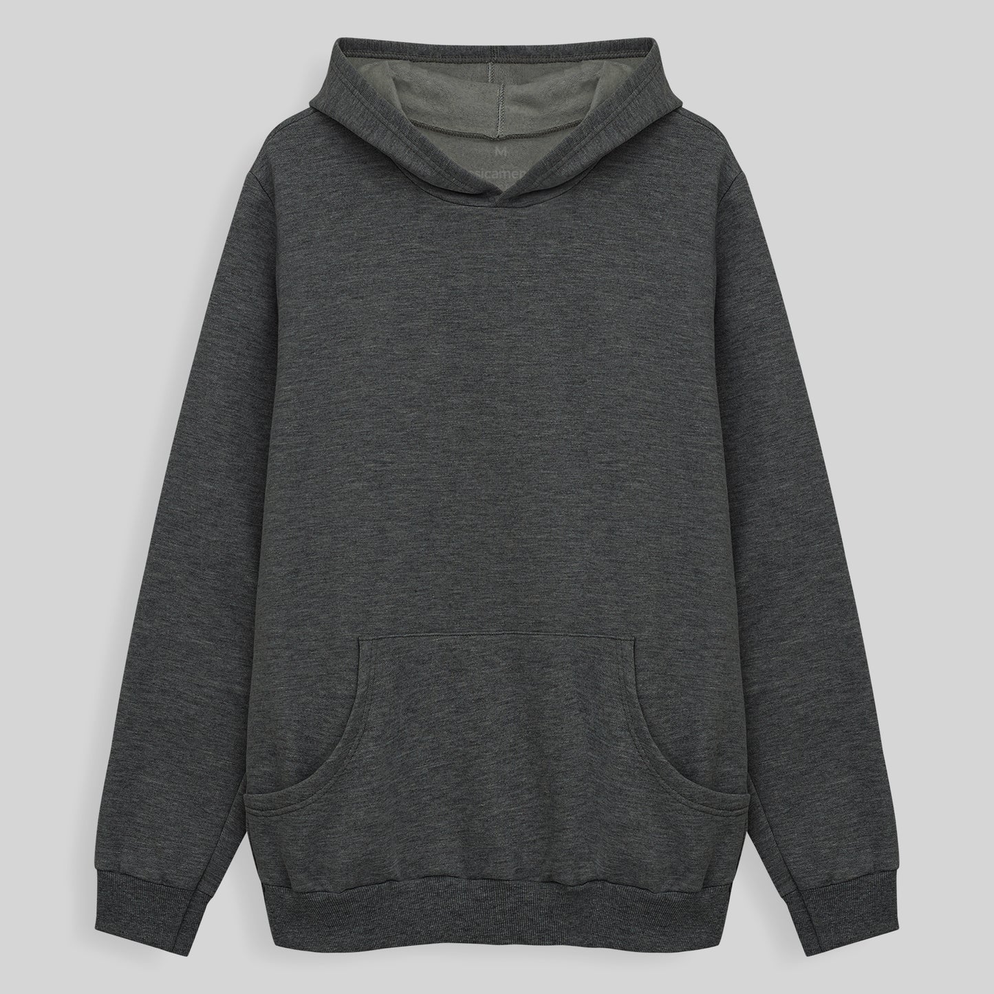 Blusão Moletom Flanelado Capuz Masculino - Mescla Escuro