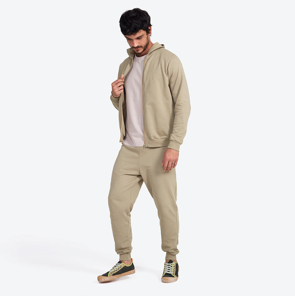 Jaqueta Moletom Flanelado Masculina - Verde Salvia