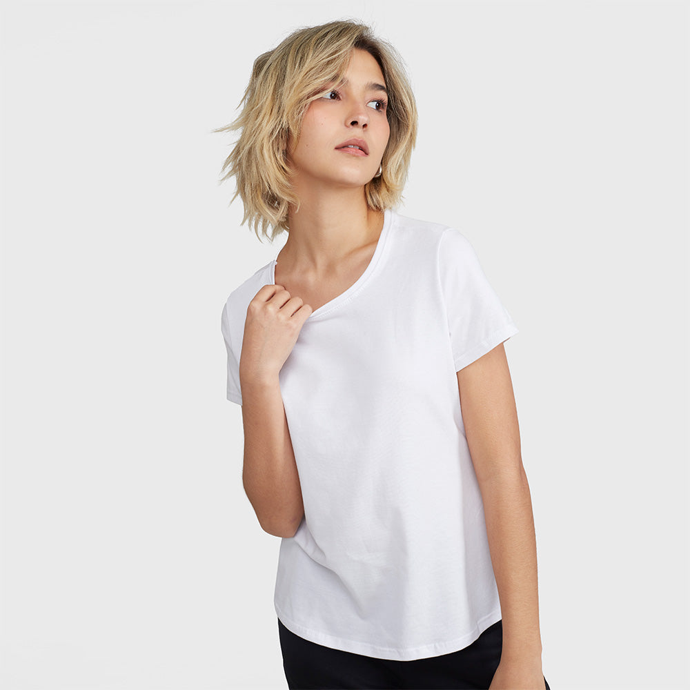 Tech T-Shirt Modal Gola C Feminina - Branco
