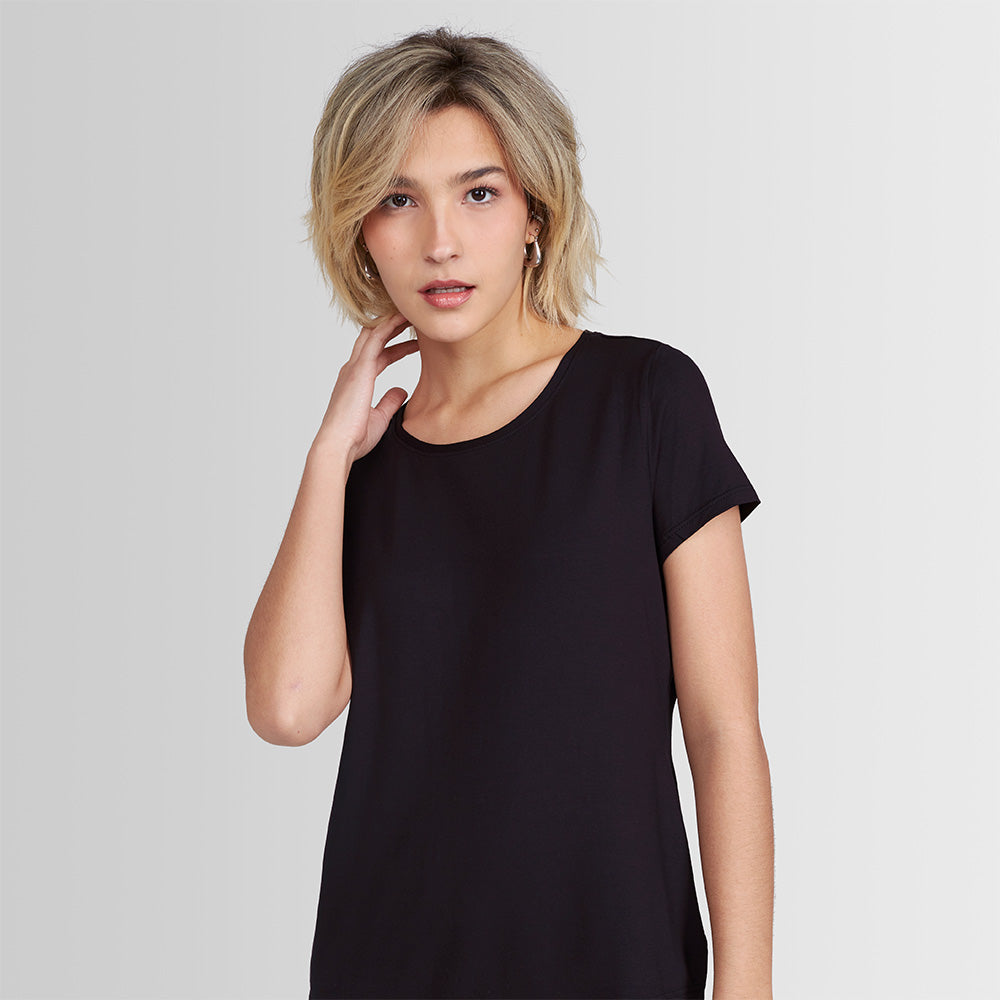 Tech T-Shirt Modal Gola C Feminina - Preto
