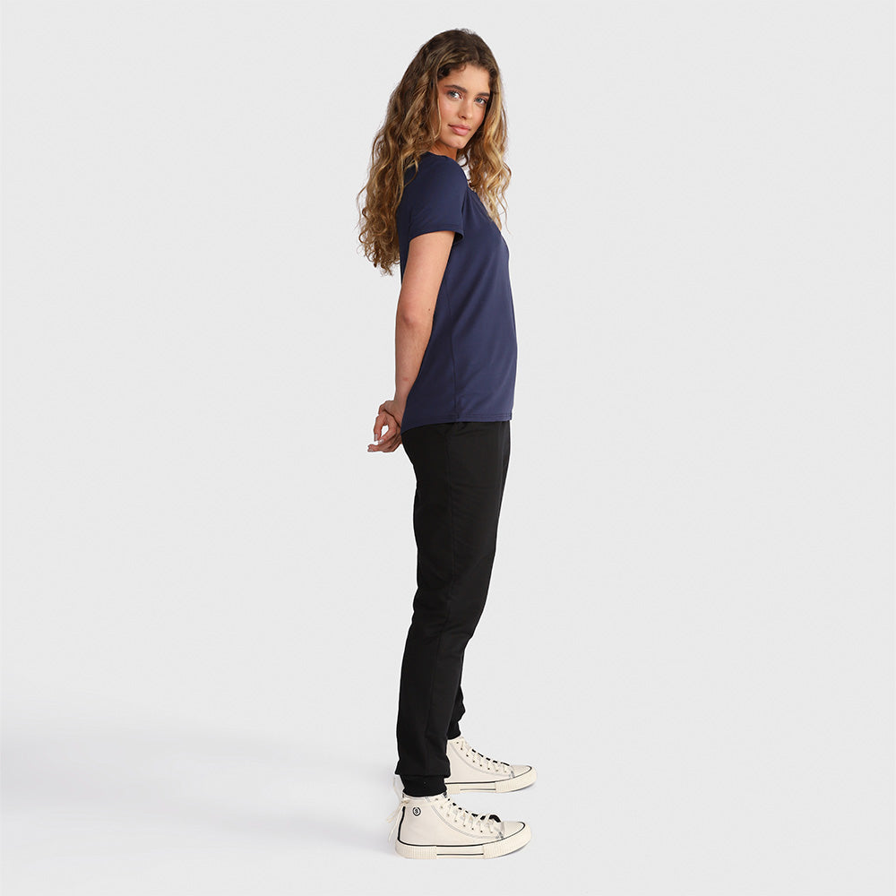 Tech T-Shirt Modal Gola C Feminina - Azul Marinho