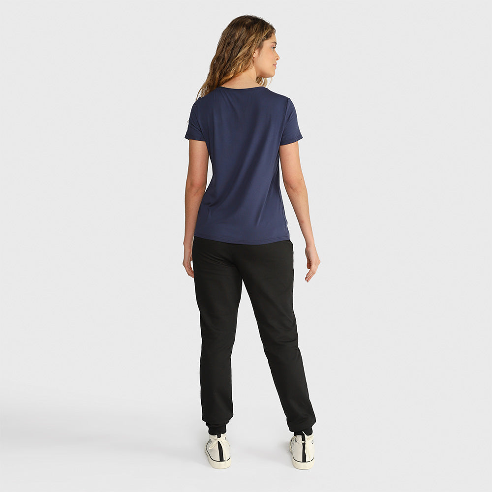 Tech T-Shirt Modal Gola C Feminina - Azul Marinho
