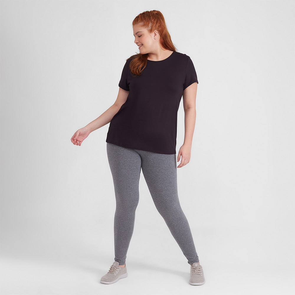 Tech T-Shirt Modal Plus Feminina - Preto