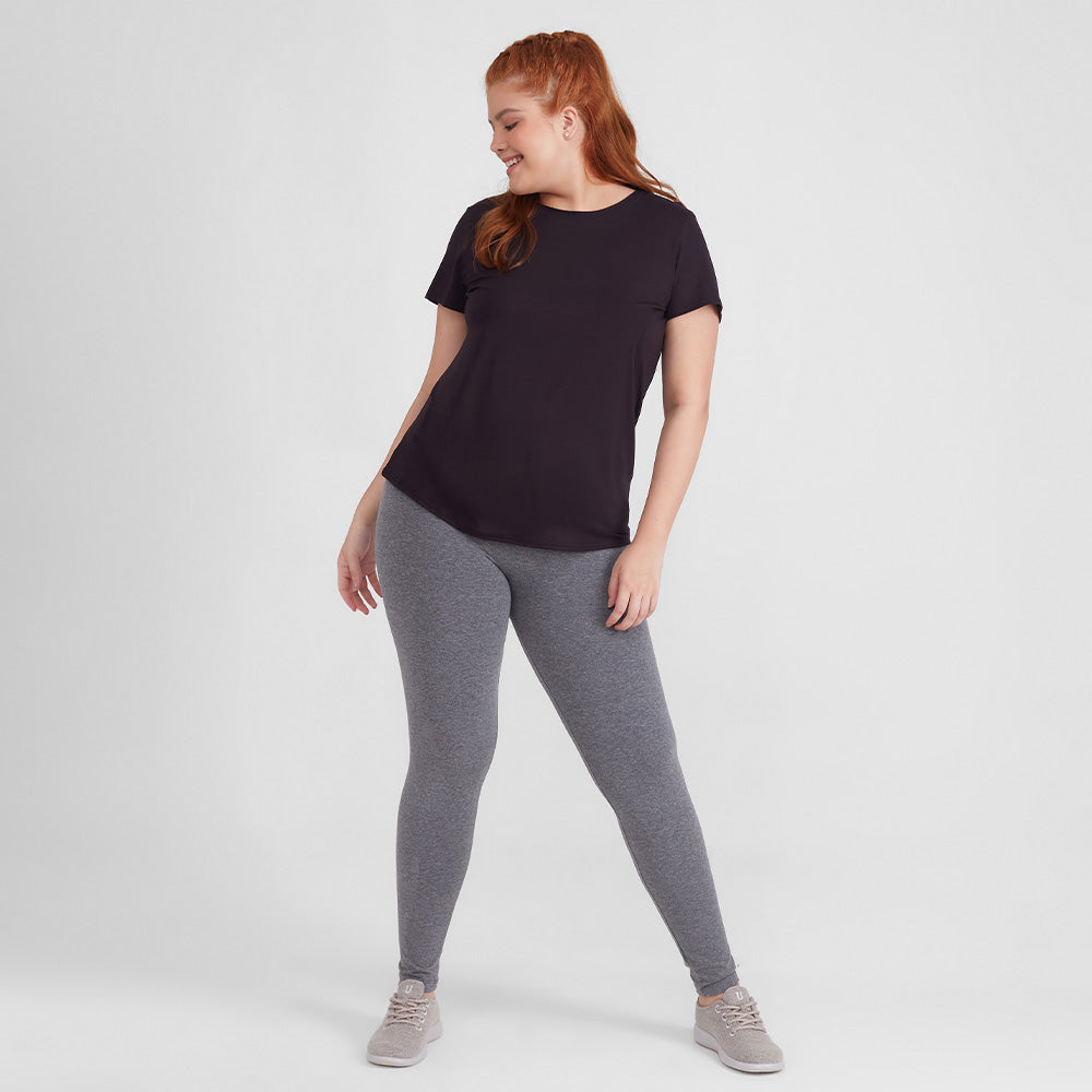 Tech T-Shirt Modal Plus Feminina - Preto