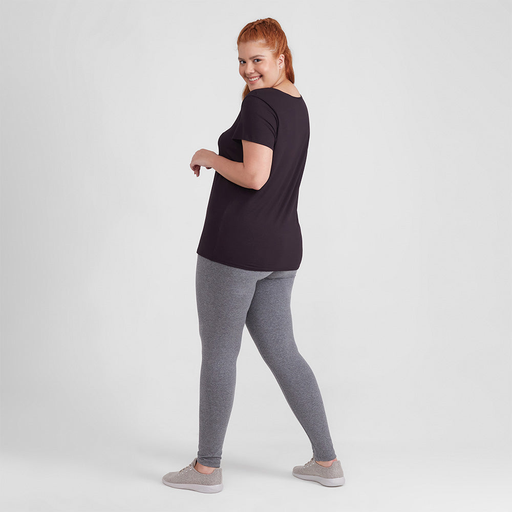 Tech T-Shirt Modal Plus Feminina - Preto