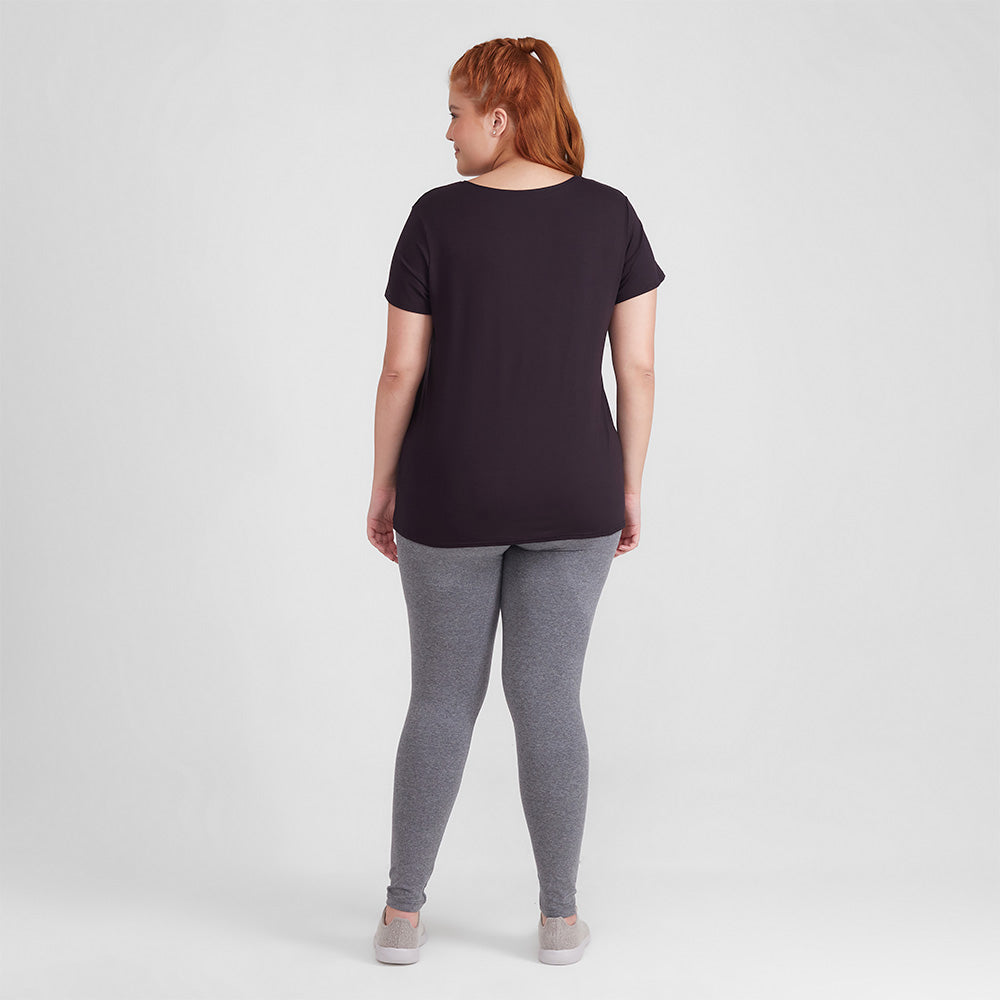 Tech T-Shirt Modal Plus Feminina - Preto
