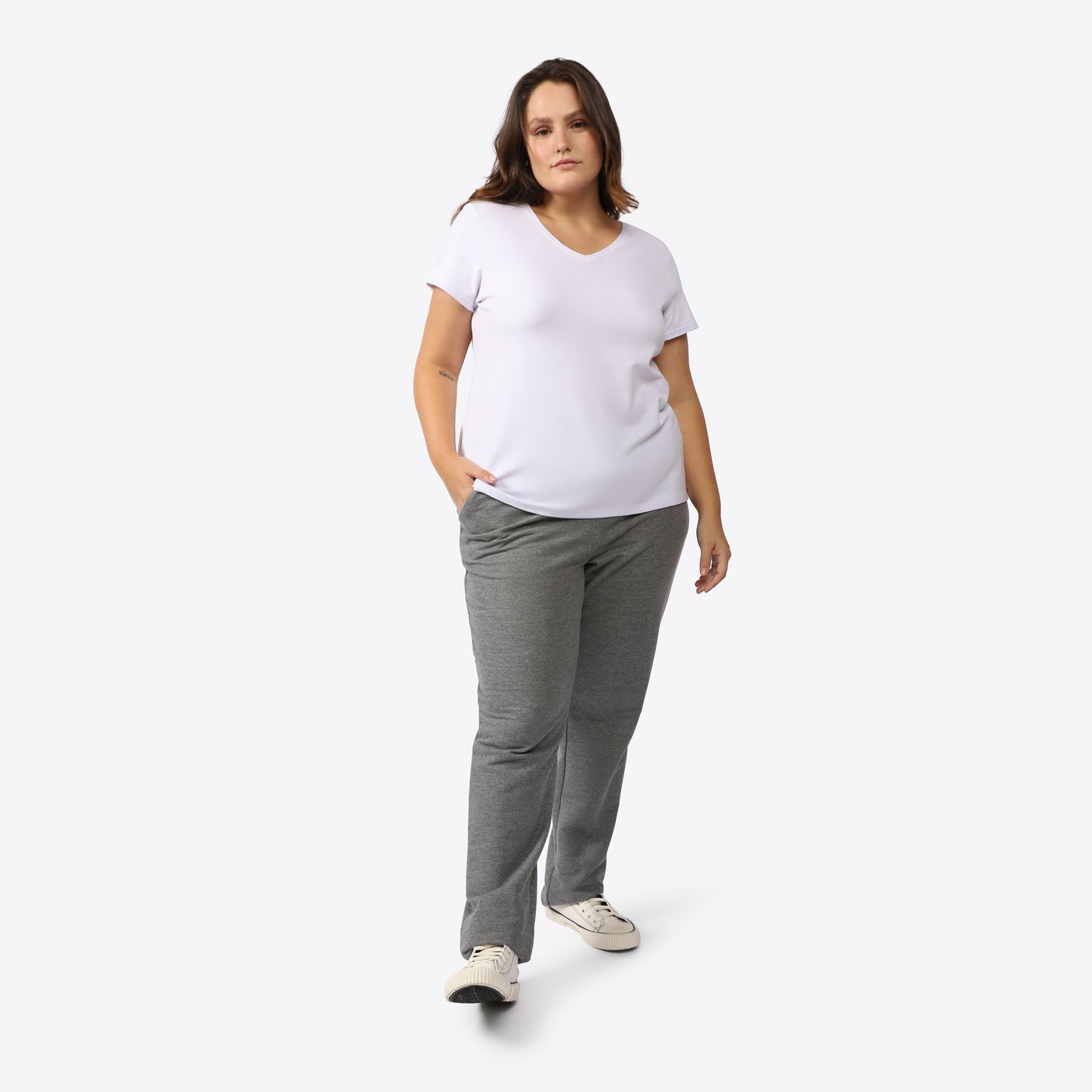 Tech T-Shirt Modal Gola V Plus Feminina - Branco