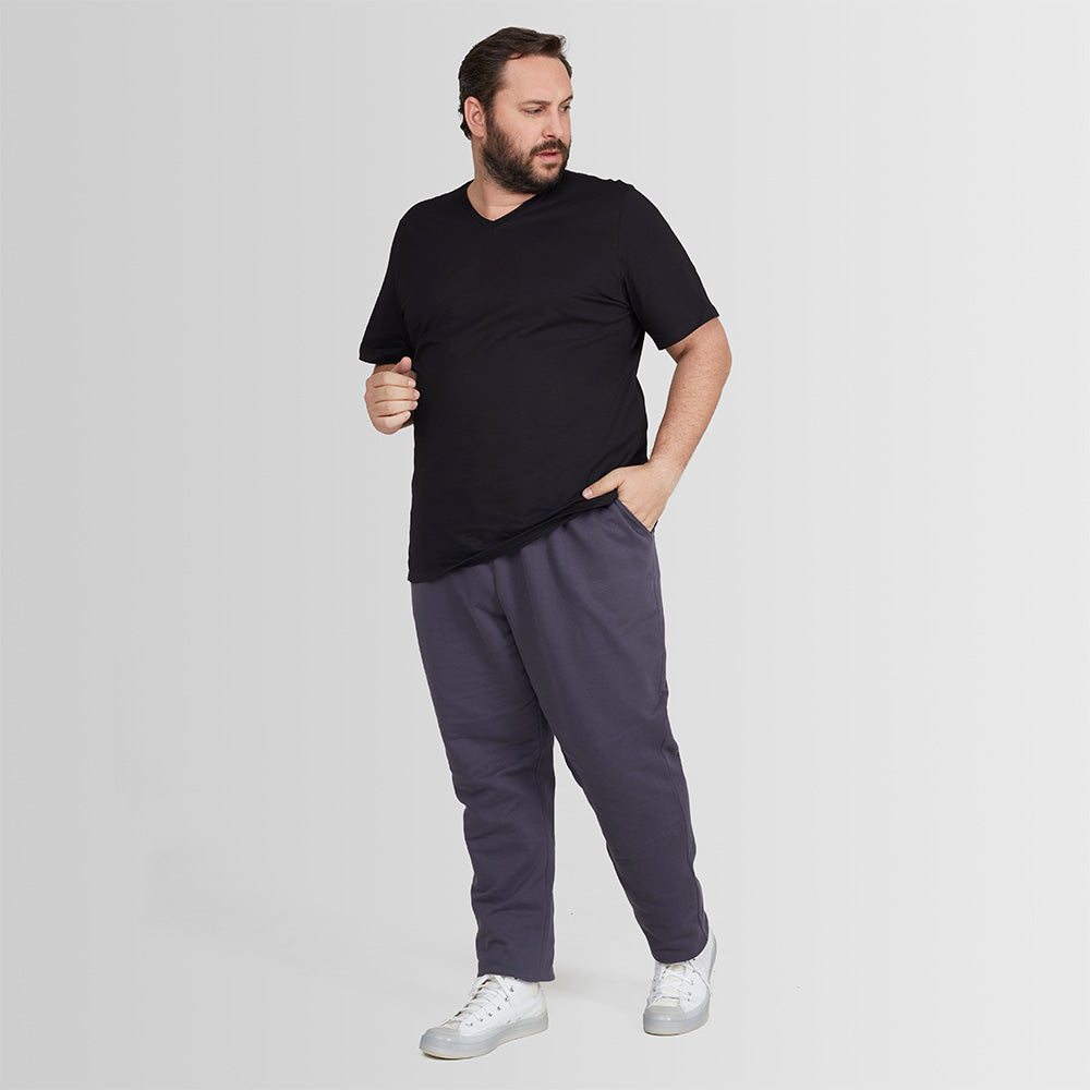 Tech T-Shirt Modal Gola V Plus Size Masculina - Preto