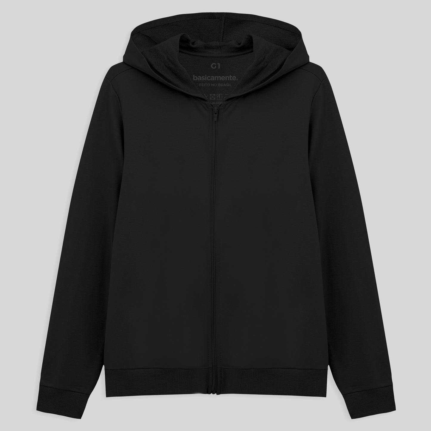 Jaqueta Capuz Plus Feminino - Preto