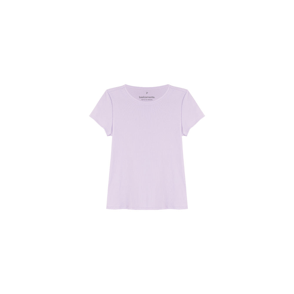 Camiseta Pijama Gola C Feminina - Lilás Lavanda