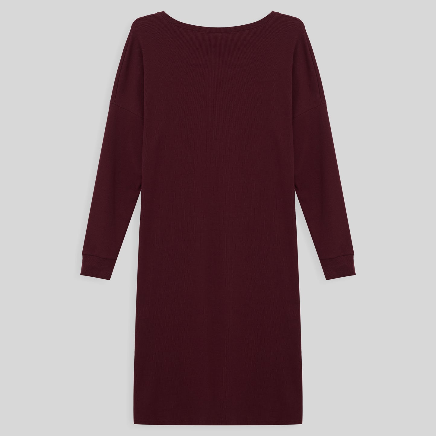 Vestido Ml Confort PLus Feminina - Vermelho Vinho