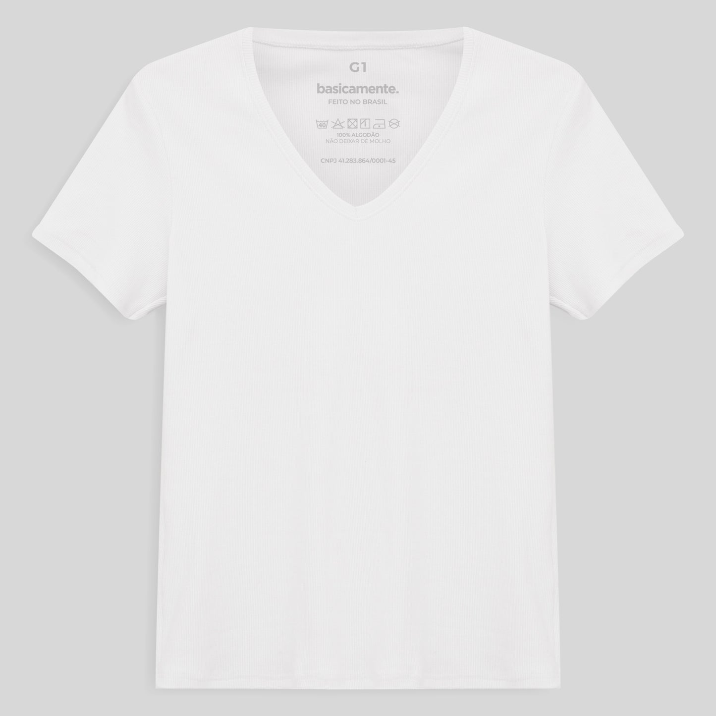 Camiseta Pijama Gola C Plus Feminina - Branco