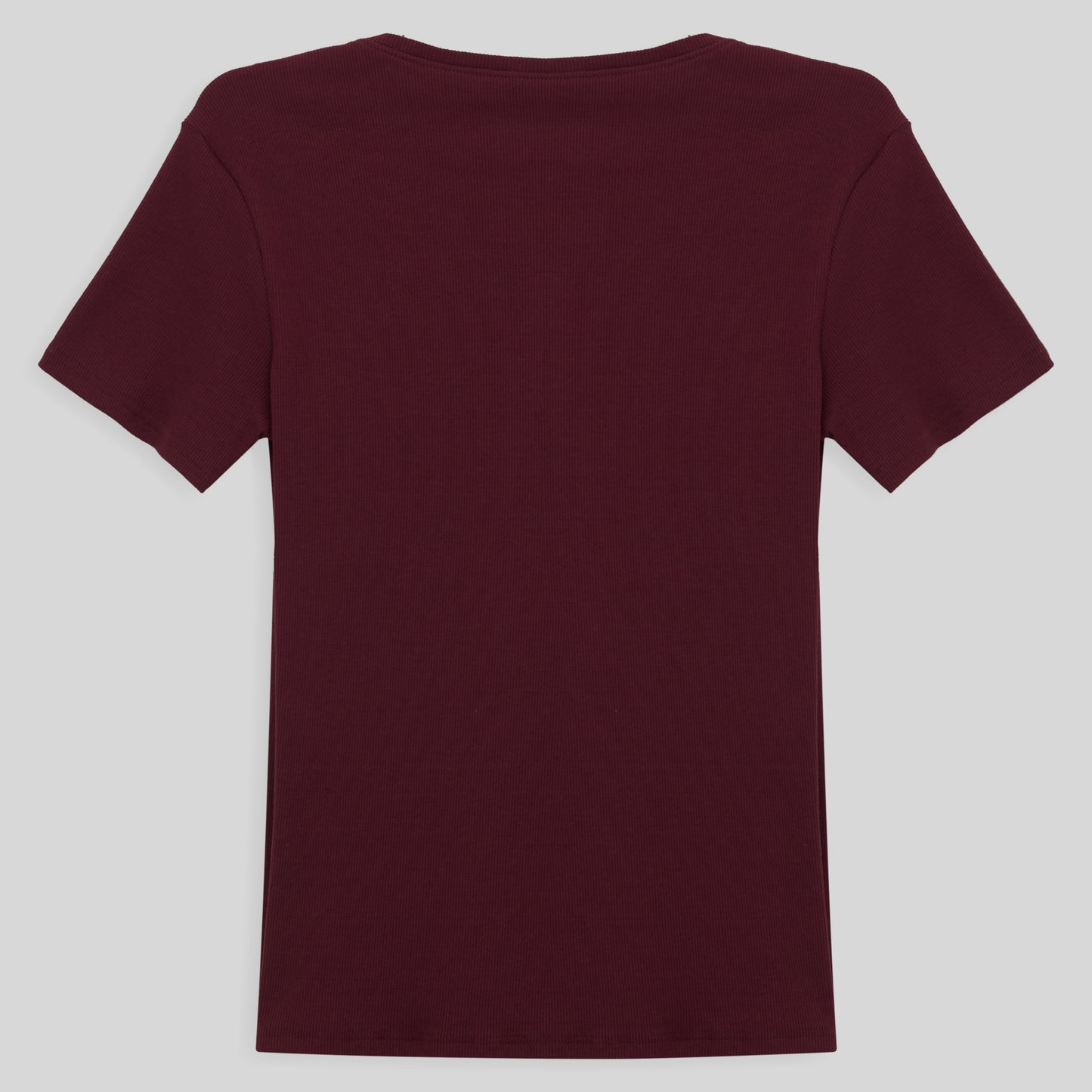 Camiseta Pijama Gola C Plus Feminina - Vermelho Vinho