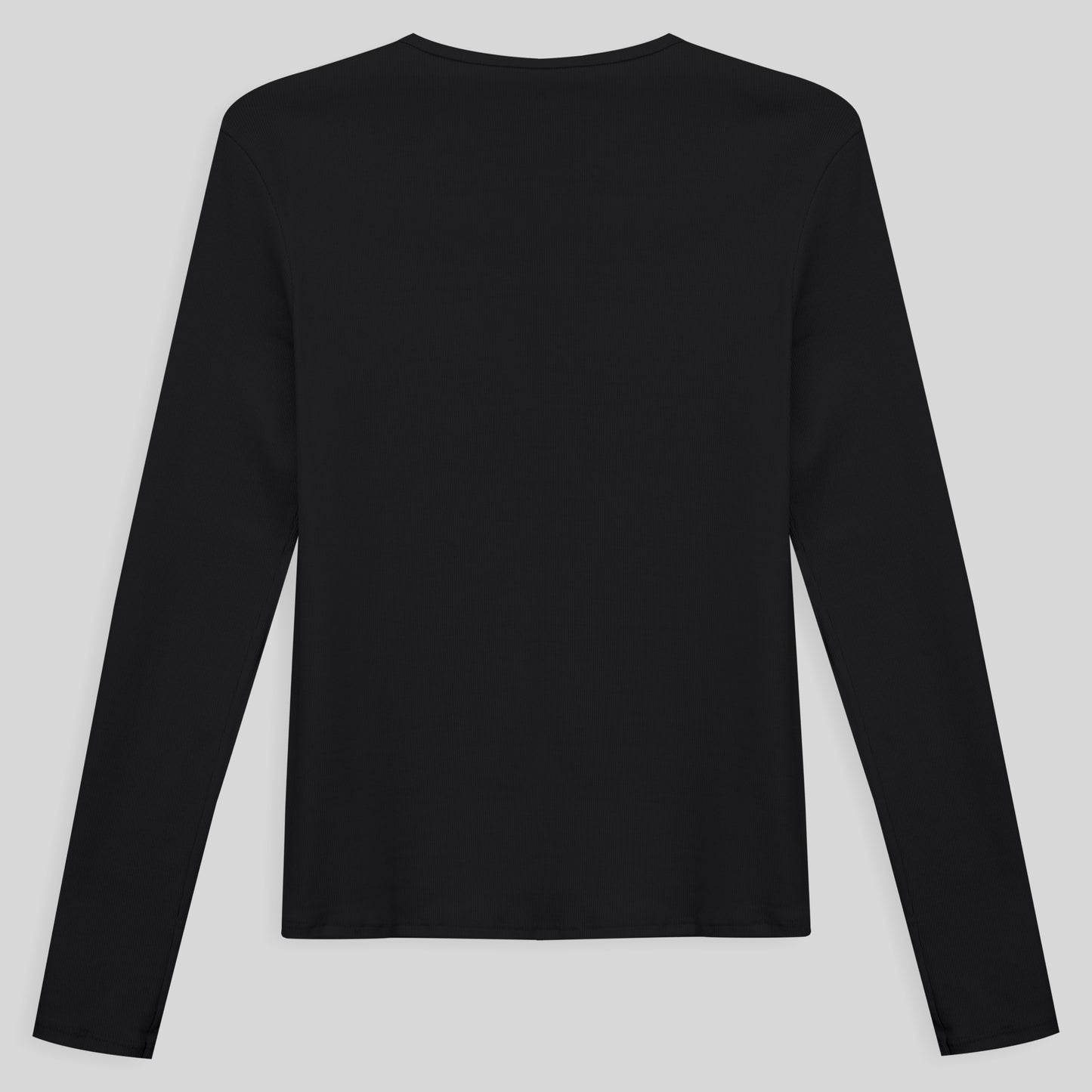 Camiseta Conforto Ml Gola C Plus Feminina - Preto