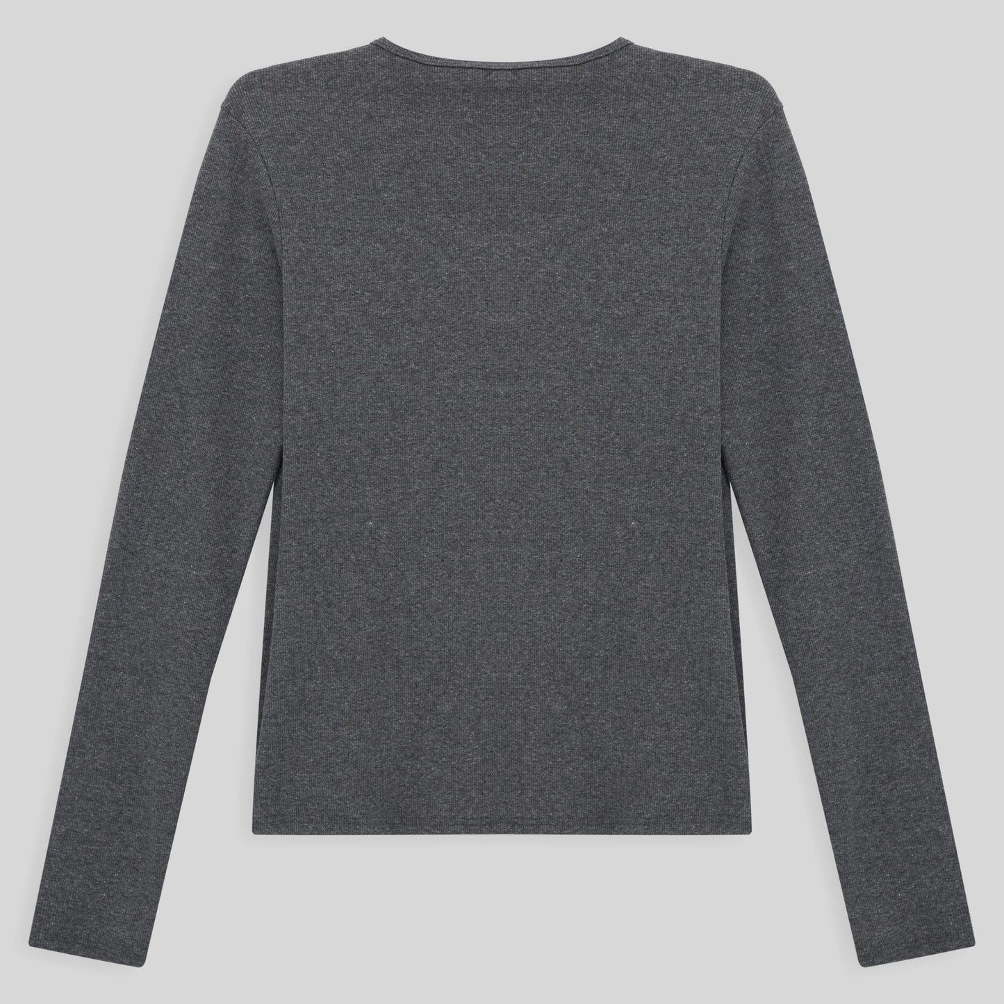 Camiseta Conforto Ml Gola C Plus Feminina - Mescla Escuro