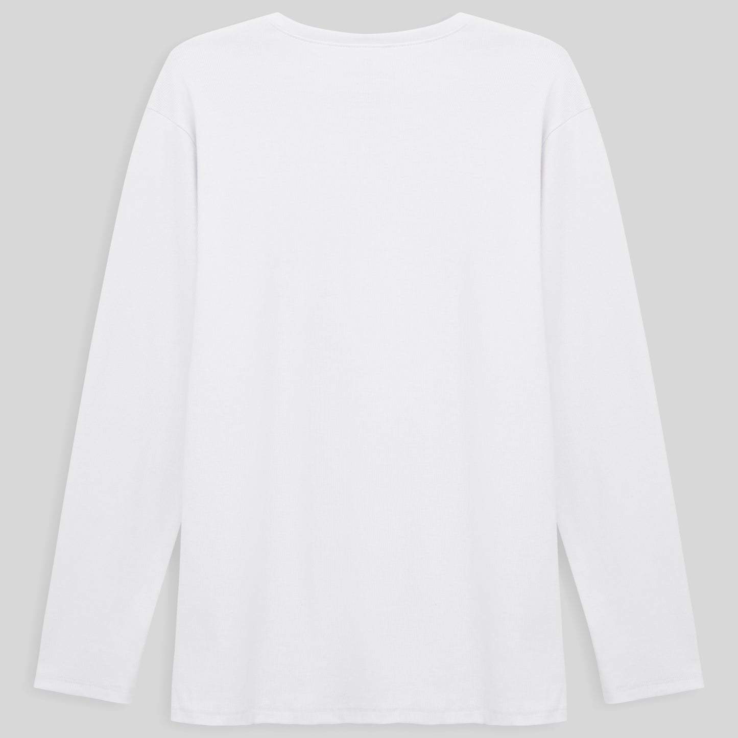Camiseta Conforto Ml Gola C Plus Masculina - Branco